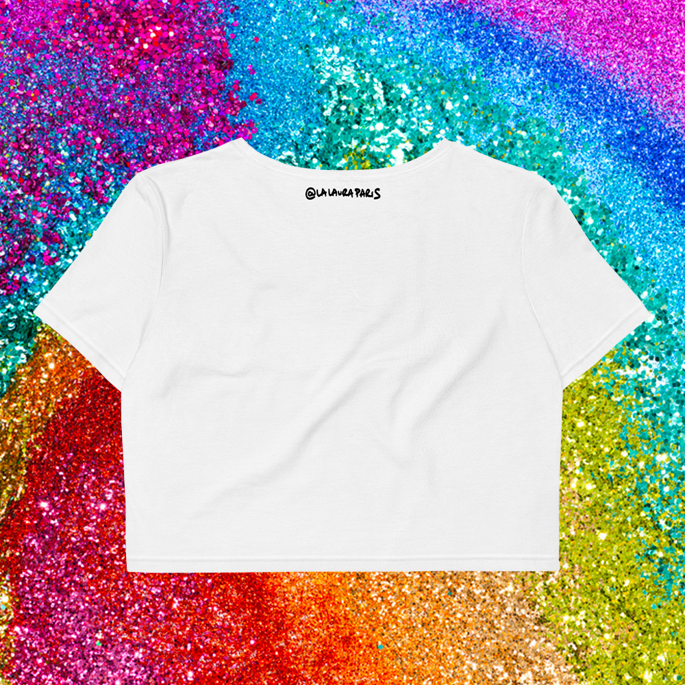 "Just Kiss Mother F❤️🧡💚💙💜" - Crop Top